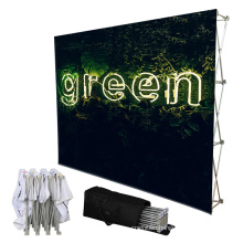 custom design 8ft straight backwall exhibition pop up display stand